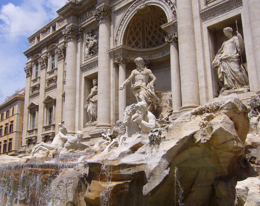 La fontana Trevi incontra la scultura in pietra di Xingyan: uno scontro di sculture di pietra cinese e occidentale