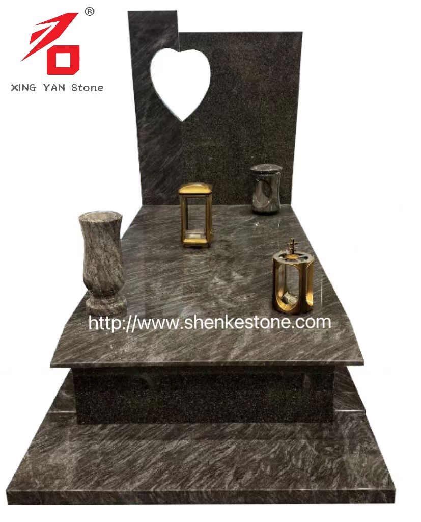 Monumento funebre di granito orione blu (con vaso)
