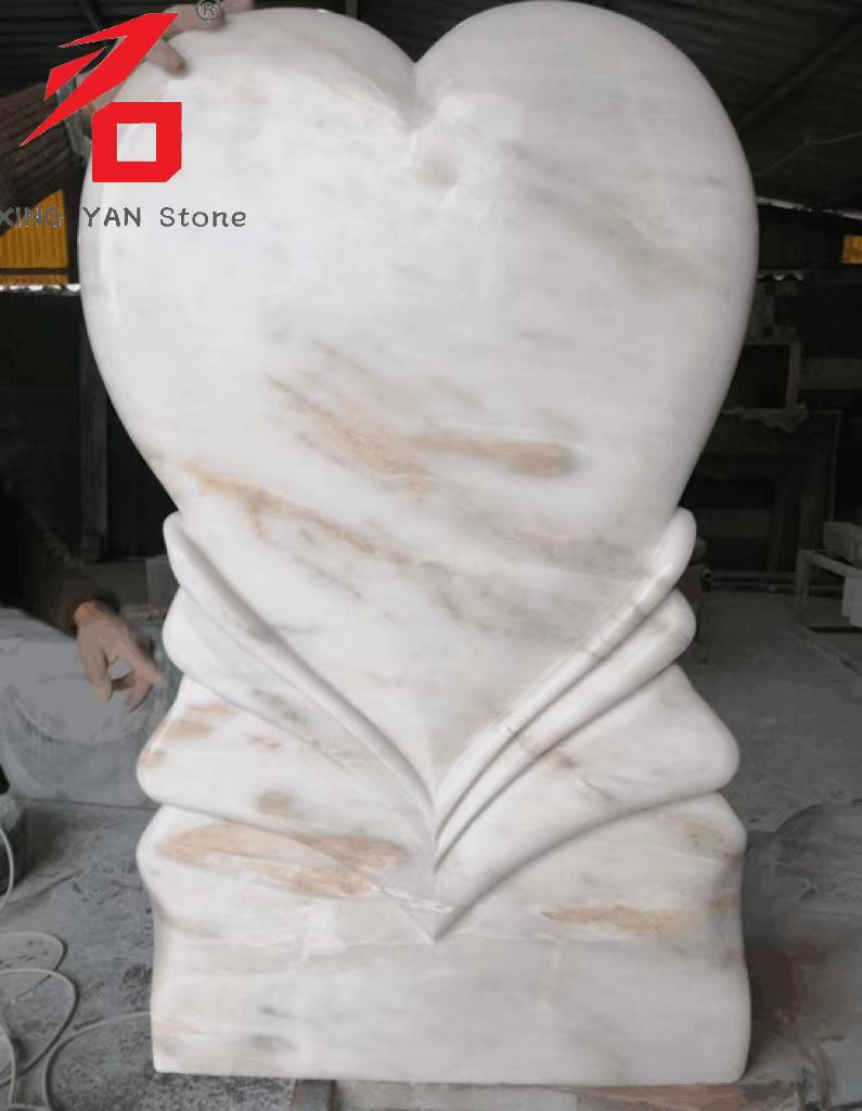 Cina Xingyan a forma di cuore a forma di arte in pietra intagliata in pietra