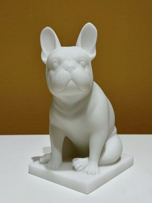 Ornamento di scultura in marmo con design per cani animali