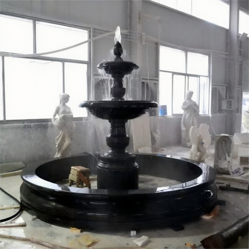 Xingyan personalizzato a doppio strato Black Stone Fountain Garden Ornaments Flowing Water Ornaments