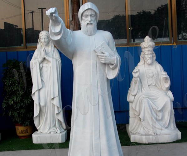 Sculture di pietra religiosa in marmo bianco in marmo di xingyan